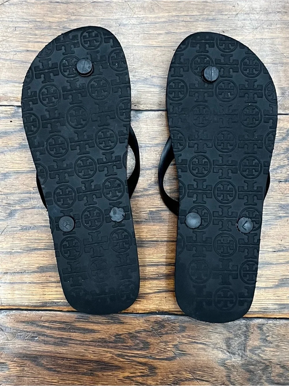 Tory Burch Coral-Print double T Logo Flip Flops